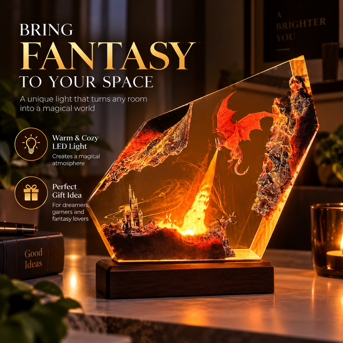 Fire Dragon Halloween Lamp By Emiry