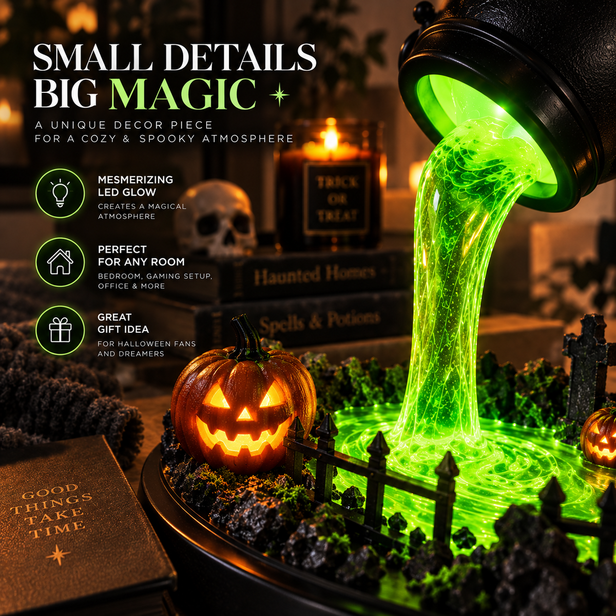 Witch Cauldron Lamp By Emiry