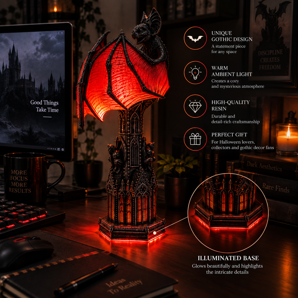 Bat Halloween Lamp By Emiry