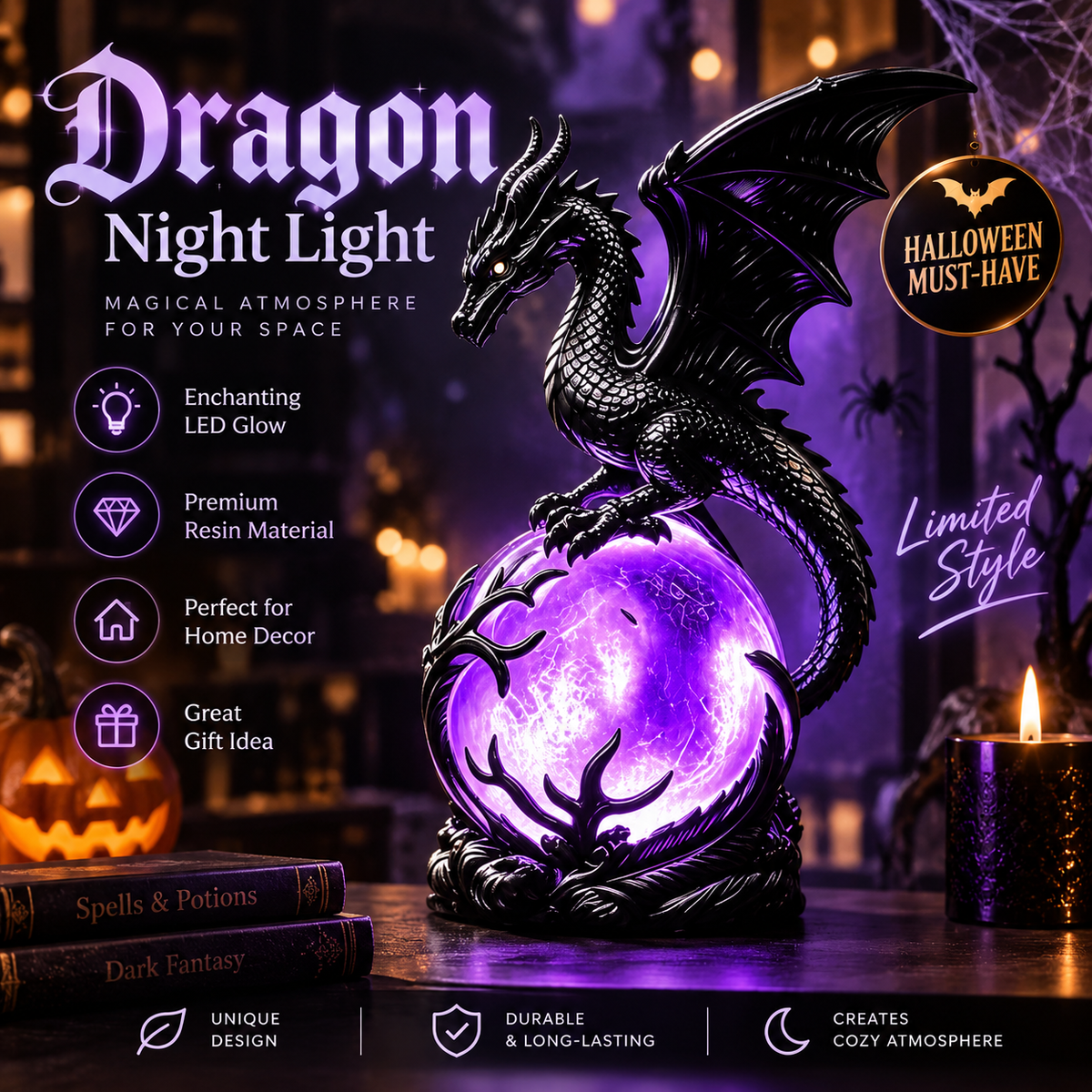 Dragon Night Lamp By Emiry
