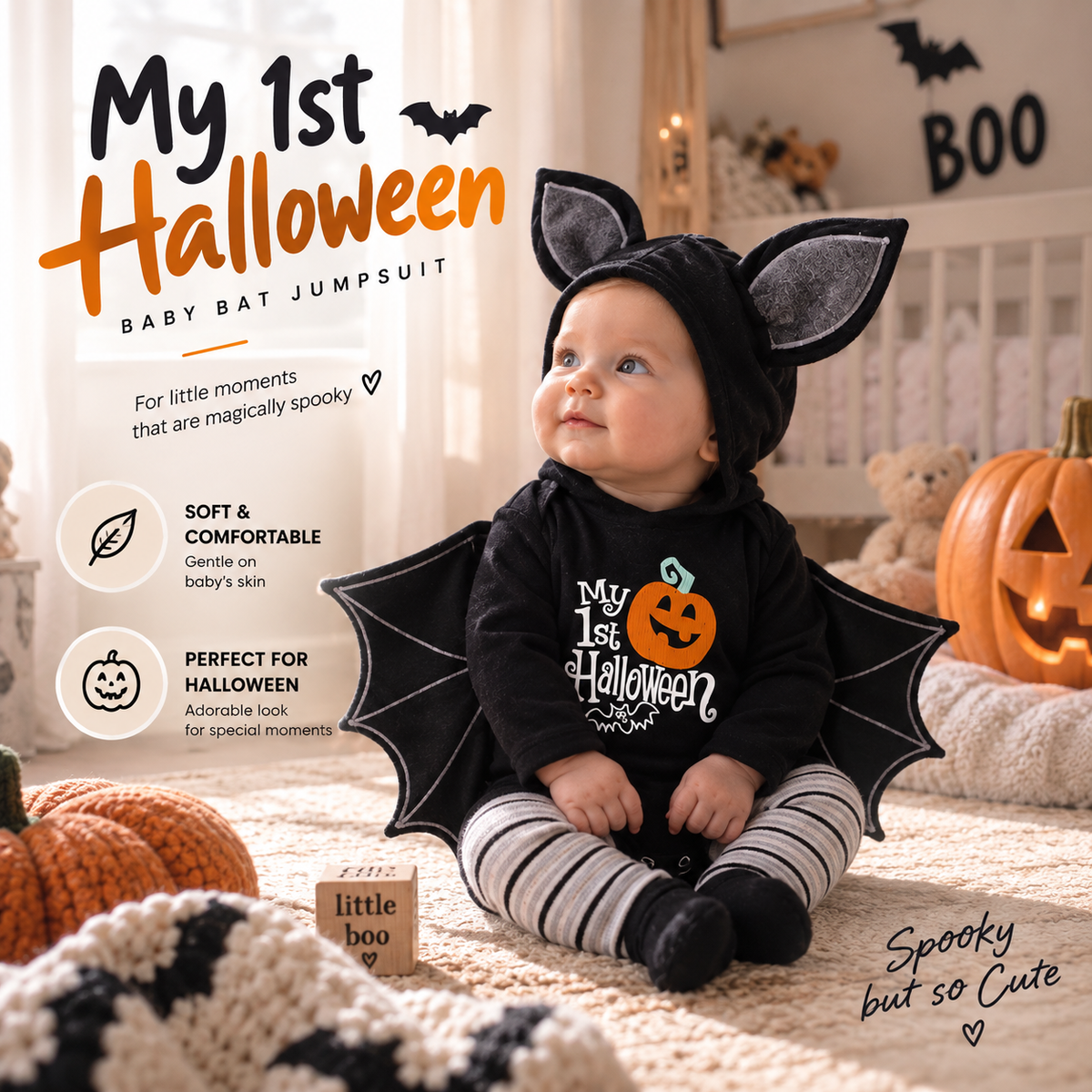 Baby Halloween Bat Costume By Emiry