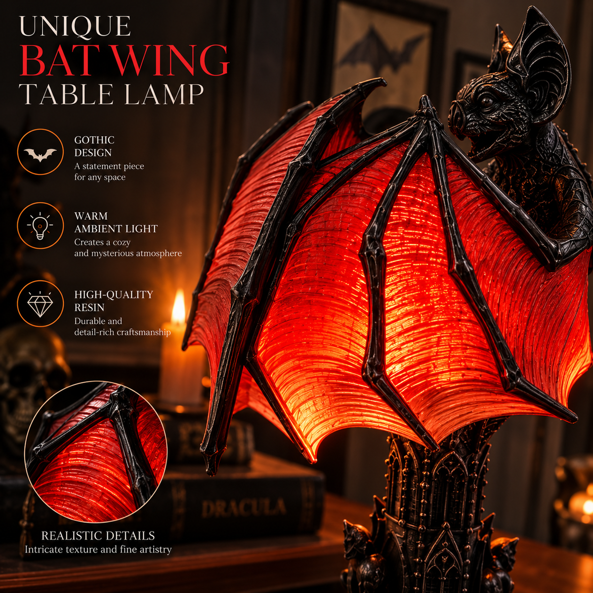 Bat Halloween Lamp By Emiry
