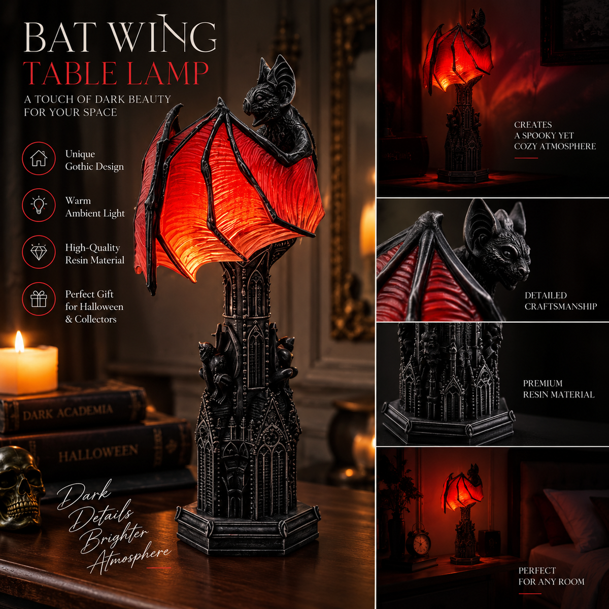 Bat Halloween Lamp By Emiry
